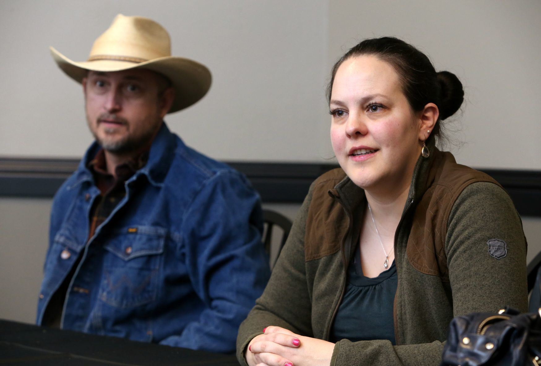 Nathan Collier and his attorney Ellie Swanson